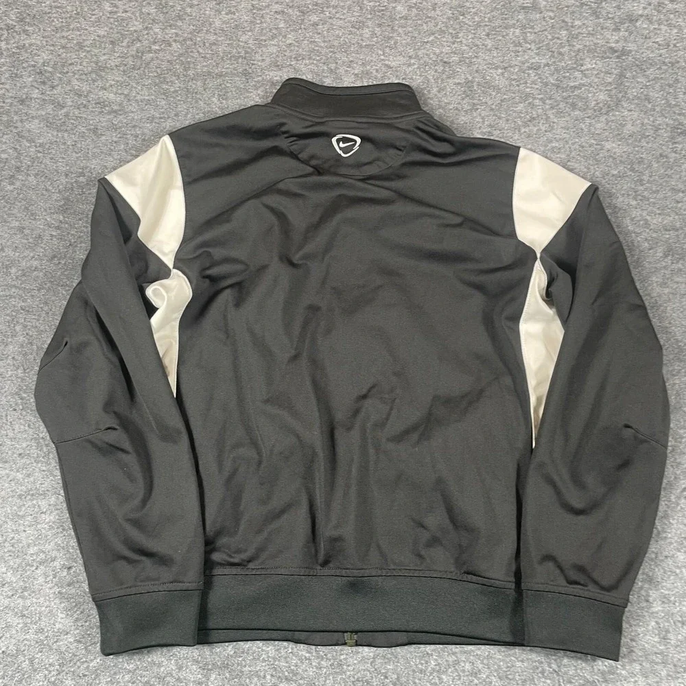 Nike Jacket Boys XL Black Full Zip Track Swoosh Embroidered Soccer Futbol School